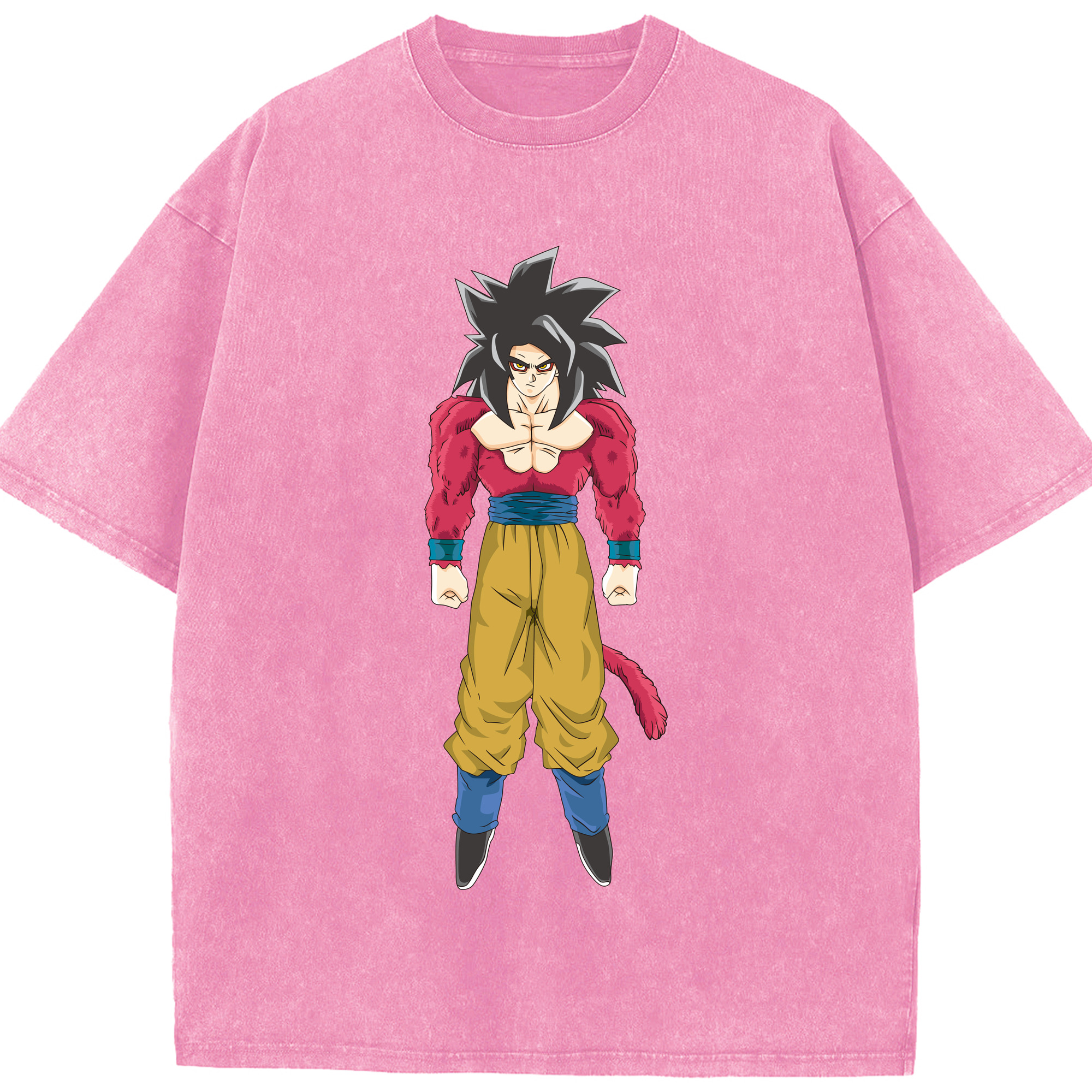（画像用） ドラゴンボール 孫悟空（そん ごくう）Son Goku カカロット DRAGON BALL Kakarotto 綿100% ヴィンテージ風 半袖Tシャツ（フロントプリント）
